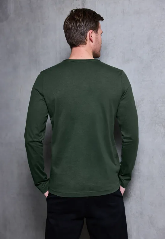 Miękka koszulka z długim rękawem soft olive green