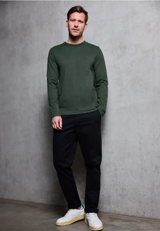 Miękka koszulka z długim rękawem soft olive green