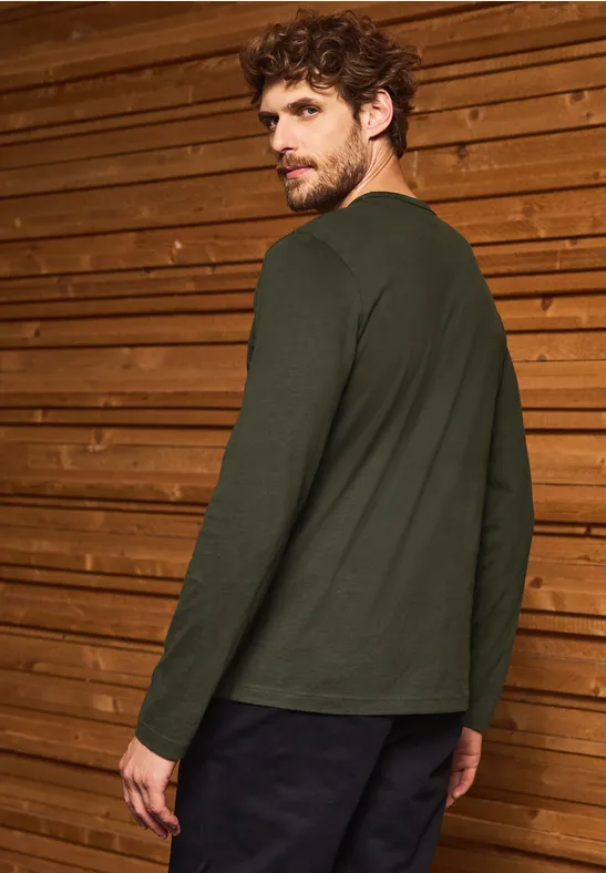 Softes Langarmshirt dark olive green
