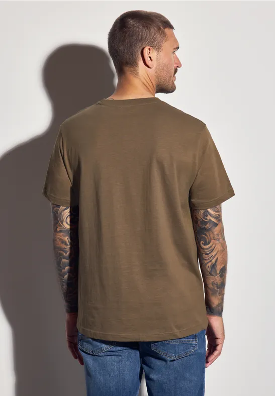 T-shirt avec chestprint ash brown