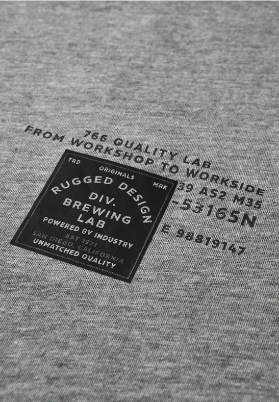 T-Shirt mit Print metal grey melange