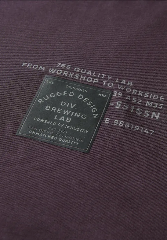 T-Shirt mit Print bordeaux red