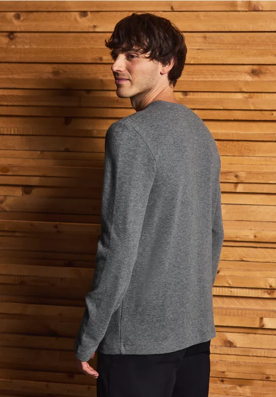 Ottoman Langarmshirt metal grey melange