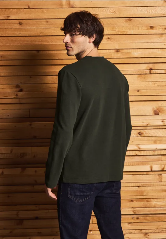 T-shirt à manches longues Ottoman dark olive green