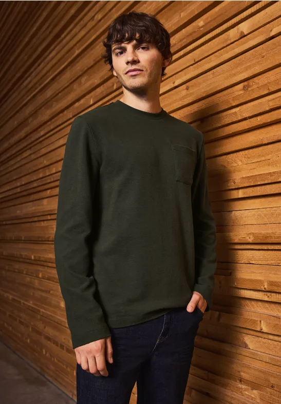 T-shirt à manches longues Ottoman dark olive green