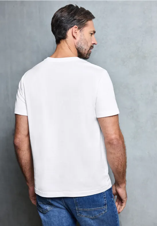 T-shirt basique avec impression sur le devant bright white