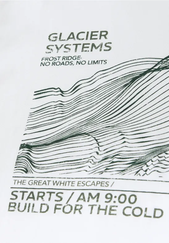 T-shirt basique avec impression sur le devant bright white