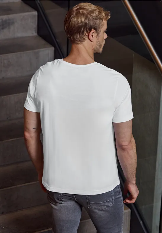 T-shirt basique à col en V White