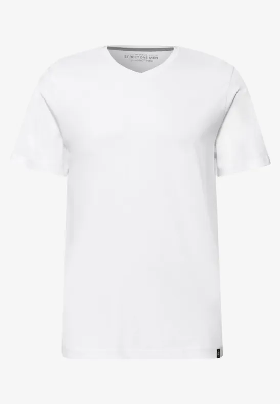 T-shirt basique à col en V White