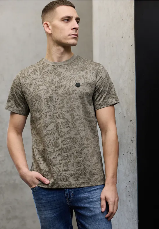 T-shirt à motifs granite beige