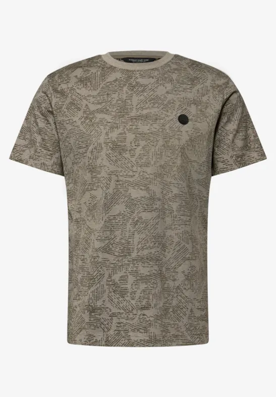 T-shirt à motifs granite beige