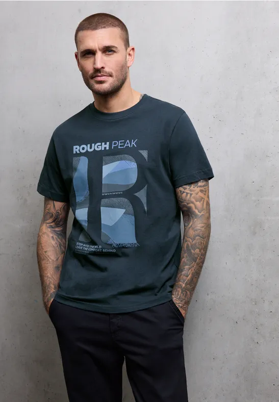 T-Shirt mit Frontprint nocturnal blue