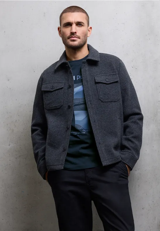 T-Shirt mit Frontprint nocturnal blue