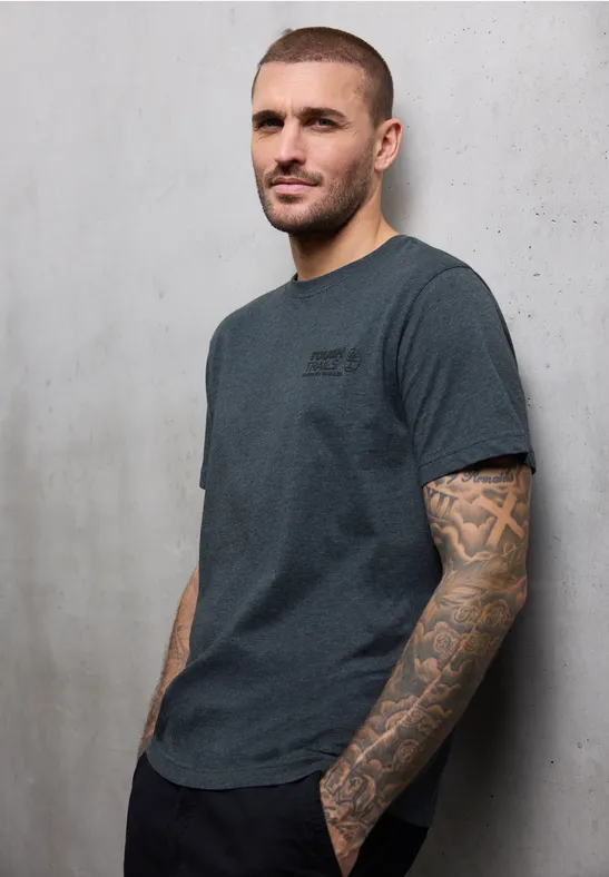 Melange-Look T-Shirt nocturnal blue