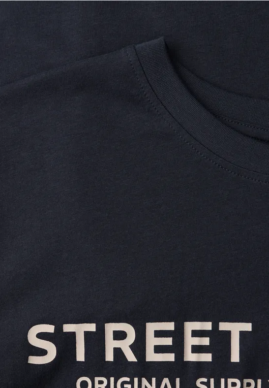 T-Shirt mit Logo-Print dark ink blue