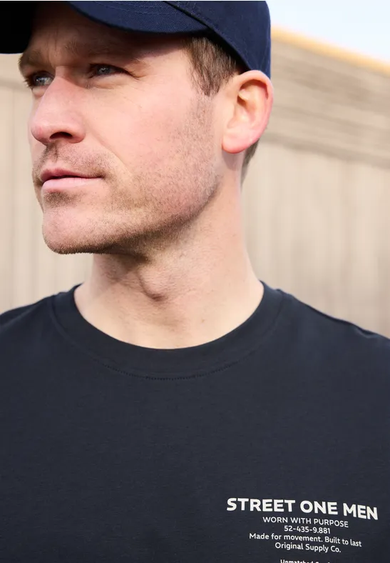 T-shirt avec logo imprimé dark ink blue