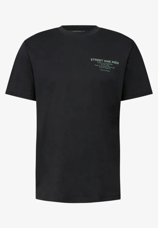 T-shirt avec logo imprimé basic black