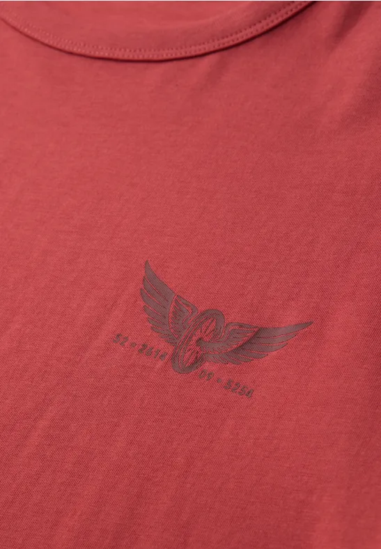 T-shirt avec petit imprimé dull coral