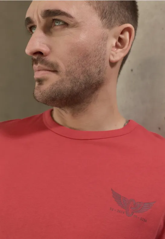 T-shirt avec petit imprimé dull coral