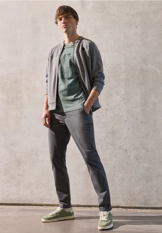 Shirt met print aan de voorkant dusty mint