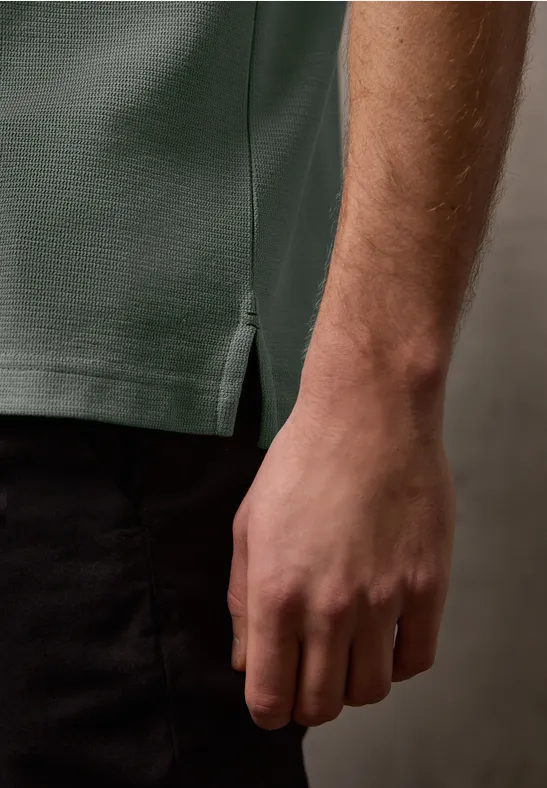 Polo structuré dusty mint