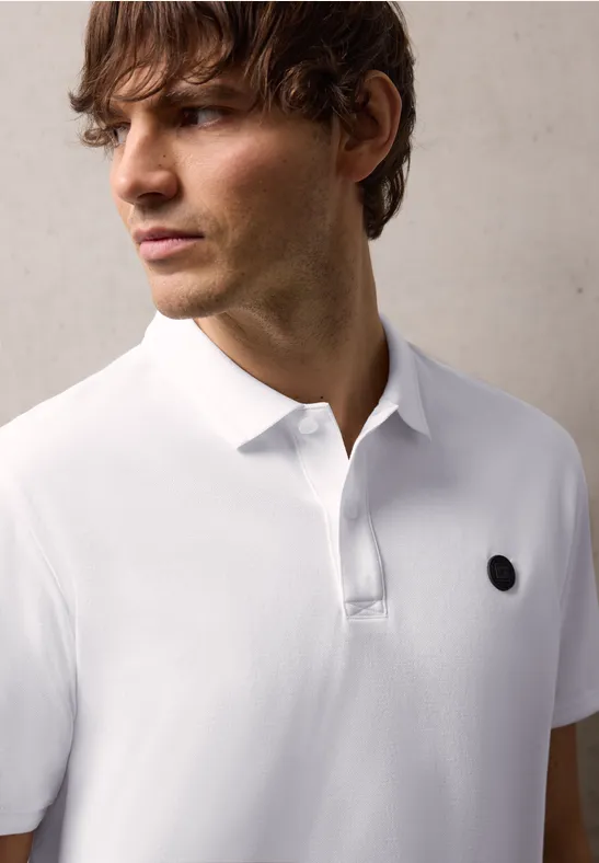 Basis poloshirt bright white
