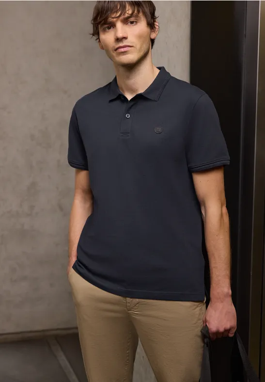 Komfort Stretch Poloshirt dark ink blue