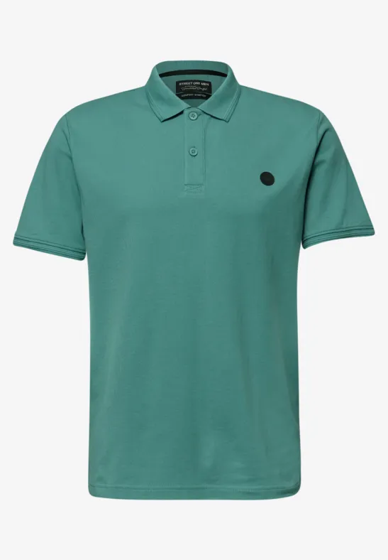 Kurzarm Poloshirt in Stretchqualität caribbean green