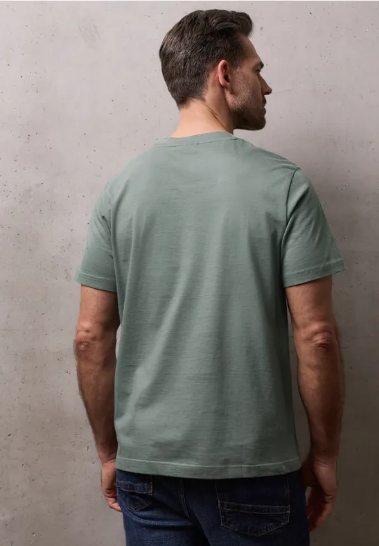 T-Shirt mit Brusttasche dusty mint