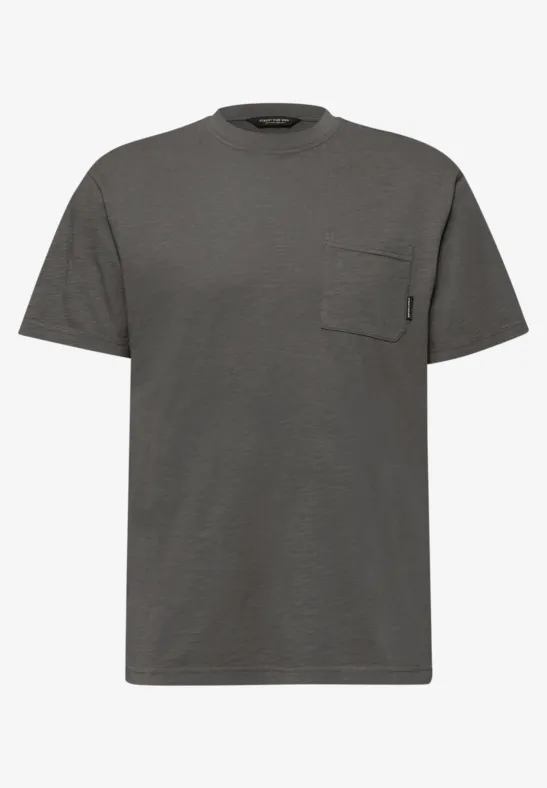 Washed-Look T-Shirt oil grey