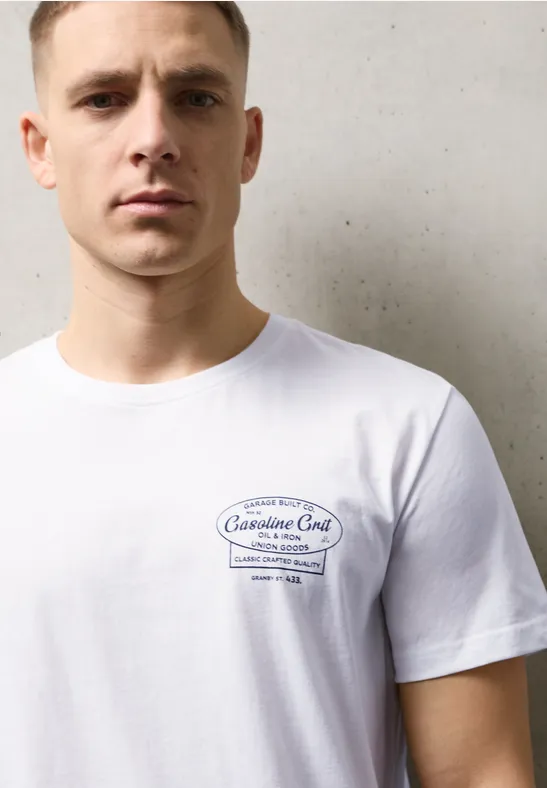 Shirt met borstprint bright white