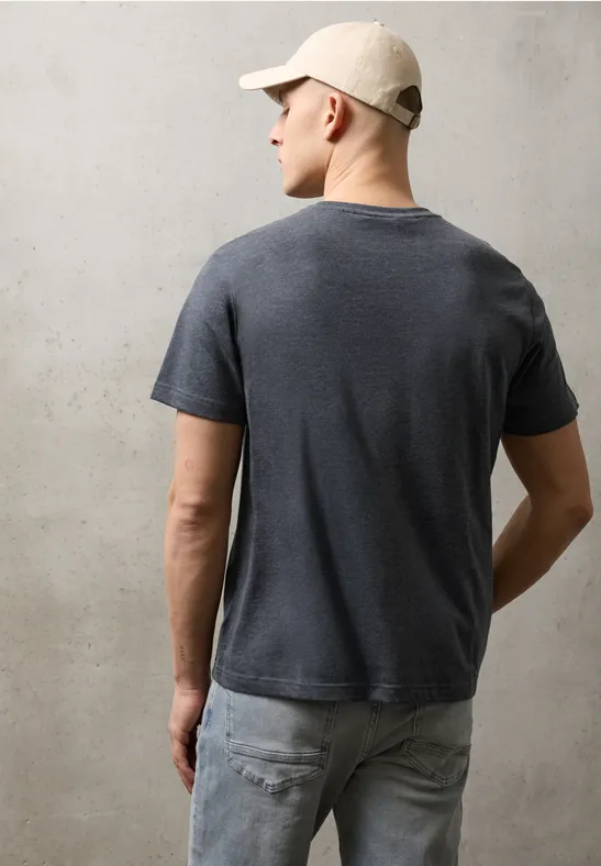 Shirt met borstprint dark ink blue