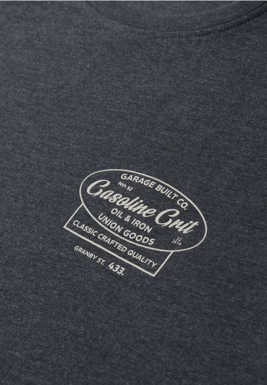 Shirt met borstprint dark ink blue