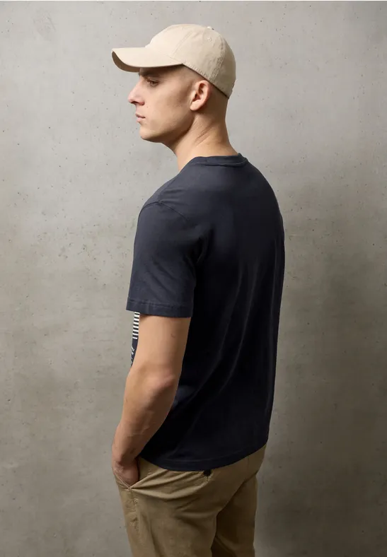 T-Shirt mit Frontprint dark ink blue