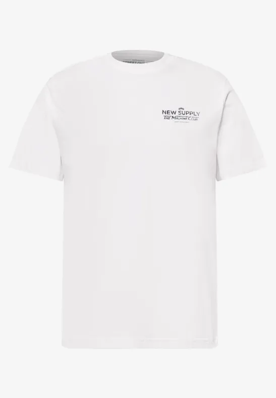 T-Shirt mit Backprint bright white