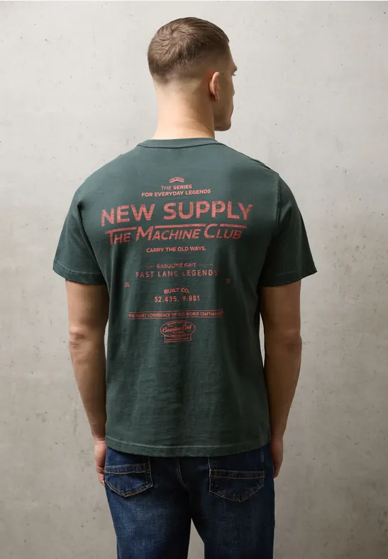 T-Shirt mit Backprint sea green