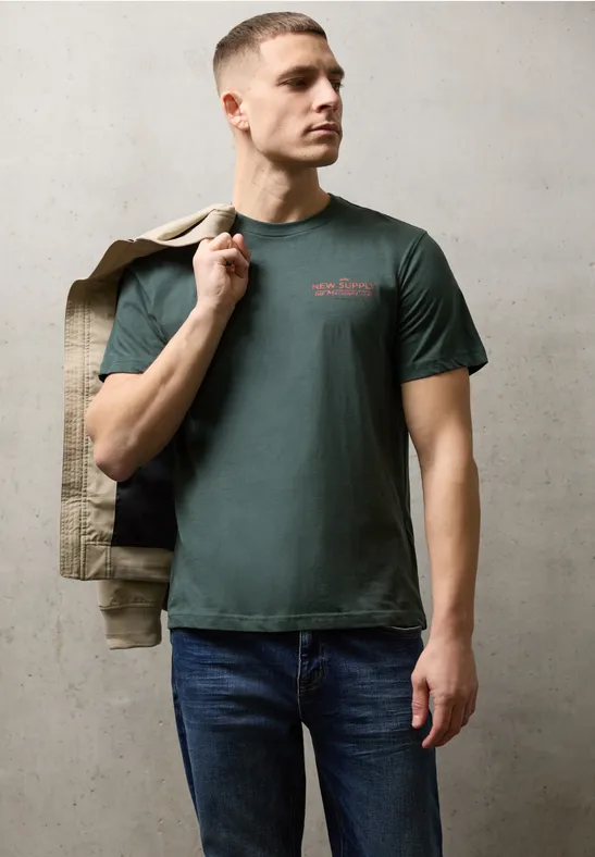 T-Shirt mit Backprint sea green