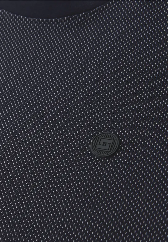T-Shirt mit Struktur dark ink blue