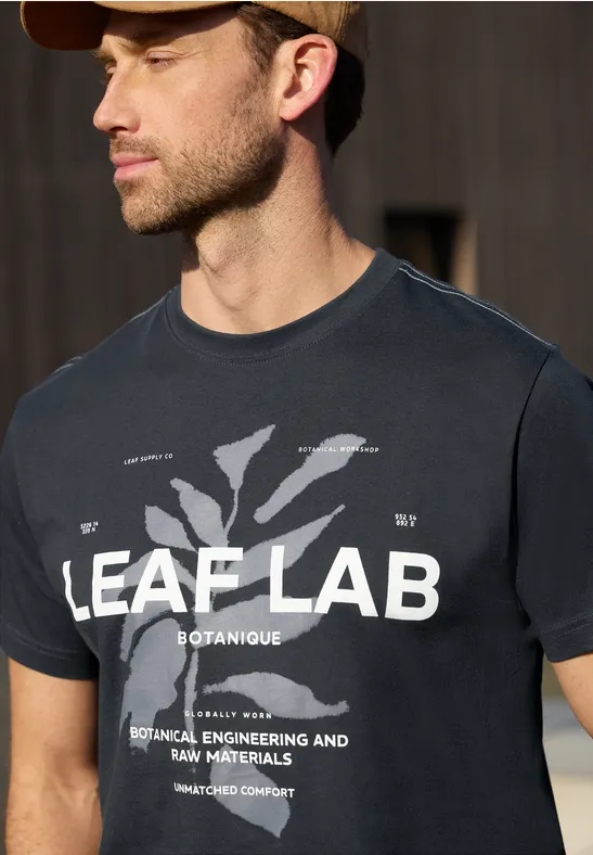 T-Shirt mit Rundhals und Print dark ink blue