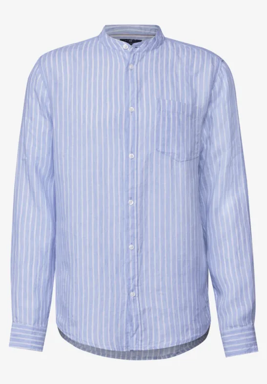 Gestreiftes Leinenhemd summer blue