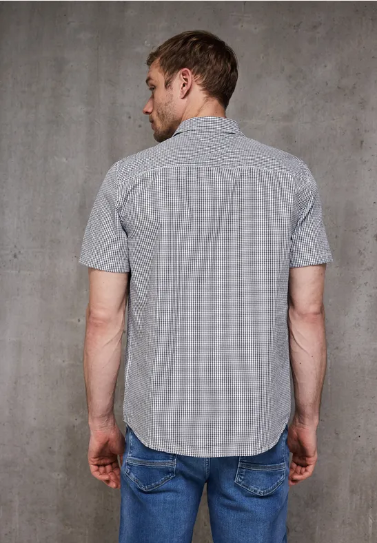 Geruit overhemd bright white