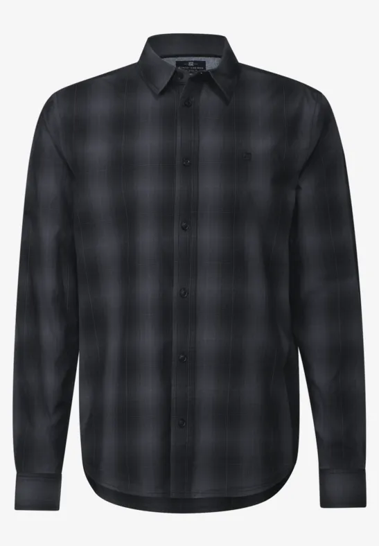 Chemise à carreaux en coton heavy grey