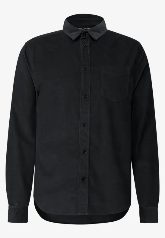 Softes Cordhemd graphite grey