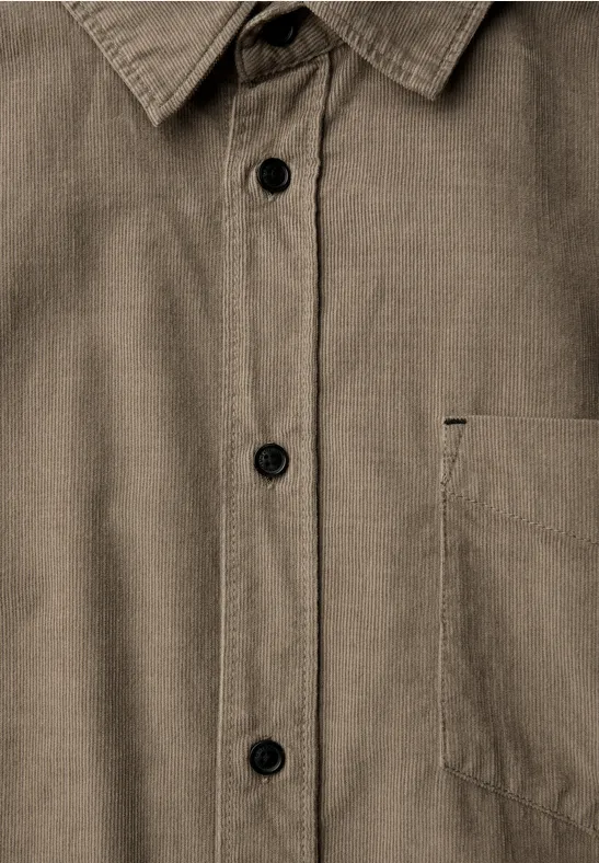Softes Cordhemd mocha brown