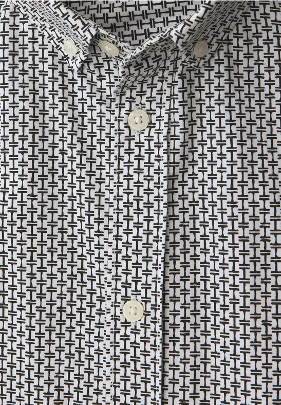Chemise en popeline à motifs bright white