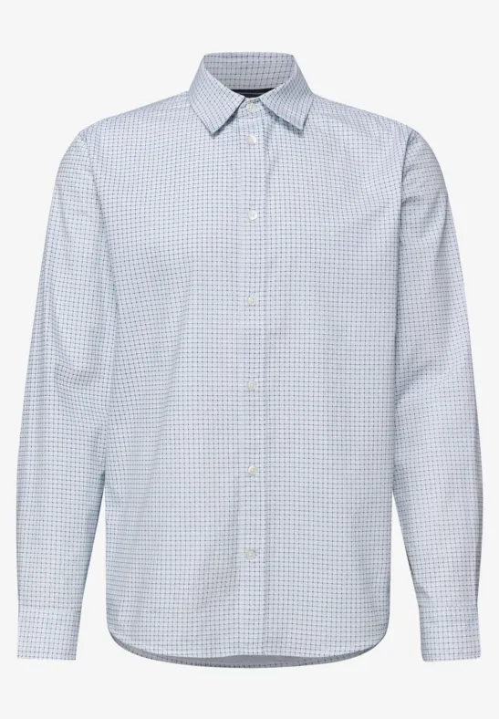 Chemise Popeline Minimal Print bright white