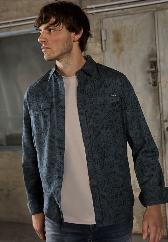 Chemise à motifs nocturnal blue