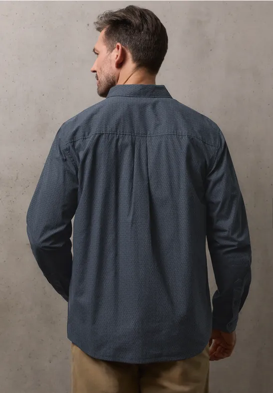 Popeline Hemd dark ink blue