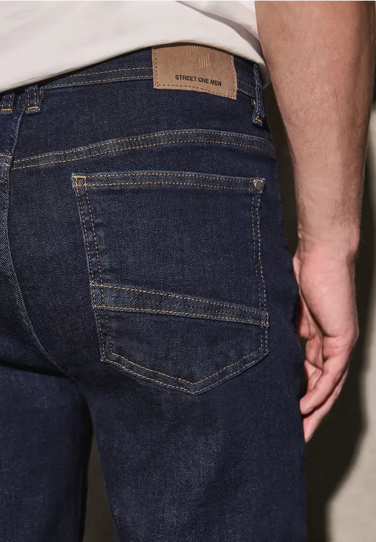 Jean coupe slim dark blue rinsed wash