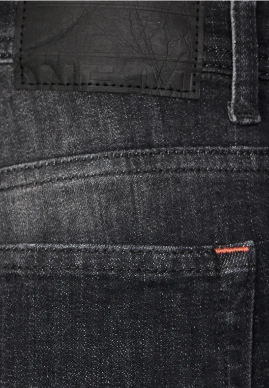 Elastische Jeans Shorts black random wash